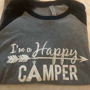 Happy Camper 3/4 sleeve T shirt